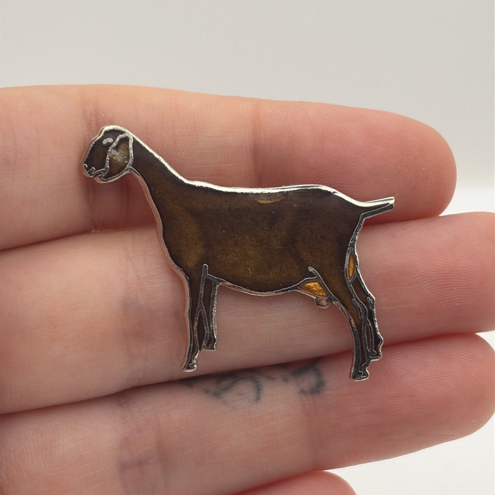 Vintage Goat Animal Brown Lapel Hat Pin‎